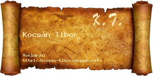 Kocsán Tibor névjegykártya